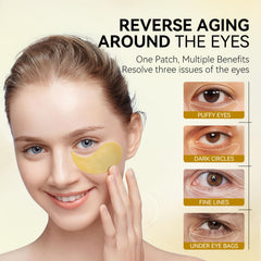BREYLEE 24K eye masks with hydrolyzed collagen nourishes skin.