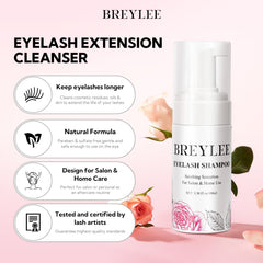 BREYLEE cleansing brush removes debris from lash line for thorough cleaning