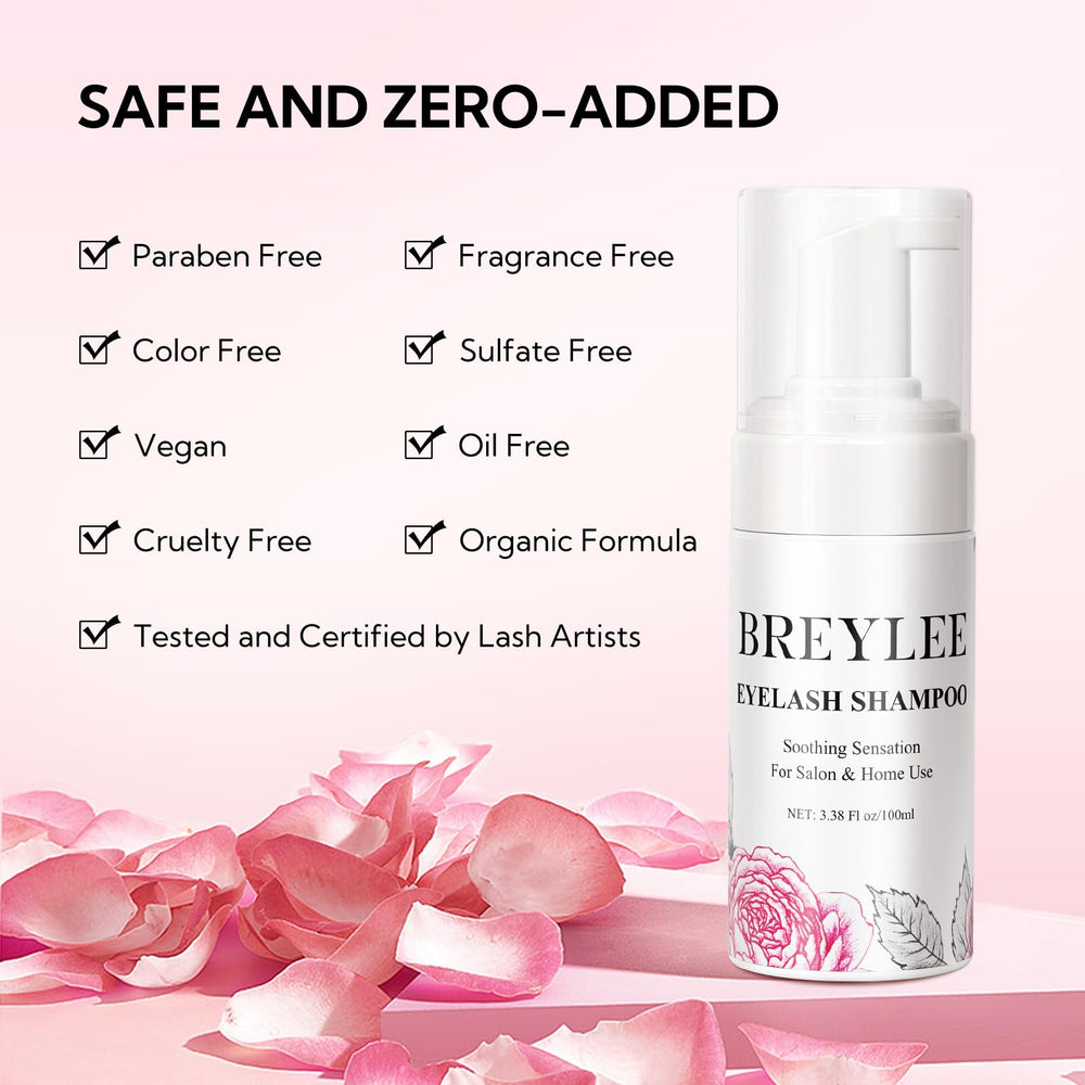 BREYLEE lash wash bottle offers controlled rinsing during cleansing