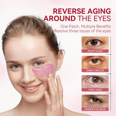 Open pack reveals individual eye patches for easy use.