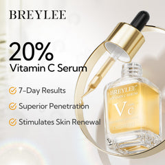 Breylee Vitamin C Serum pump in use for easy morning routine
