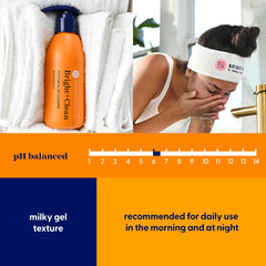 Bright Girl all skin types safe ingredients shown on the label.