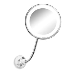 Brightown 10x magnifying mirror with light, front view, ideal for precise makeup detail