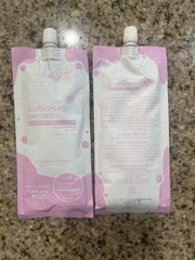 Brilliant Skin refill packaging highlights reusable, travel-friendly sunscreen refills.