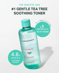 BRING GREEN Tea Tree CICA Toner pump for easy application.