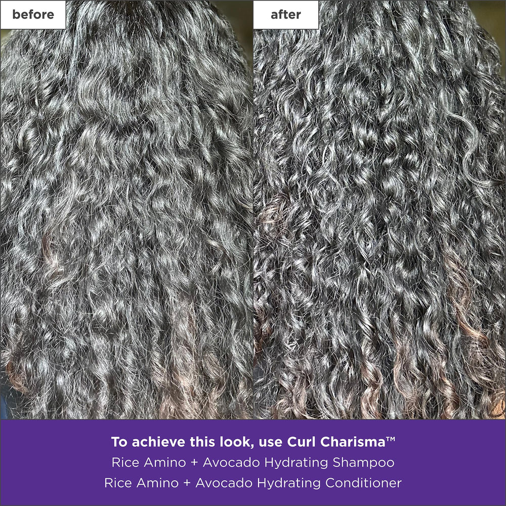 Briogeo Curl Charisma shea avocado hydration close-up highlights nourishment and shine.
