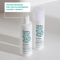 Briogeo Destined For Density shampoo lather texture, delivers a gentle, sulfate-free cleanse