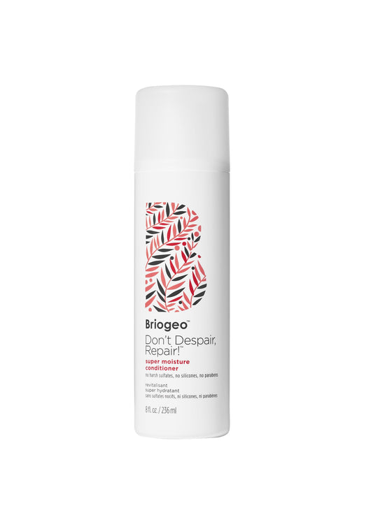 Briogeo Don't Despair, Repair! conditioner bottle ready to hydrate dry hair.