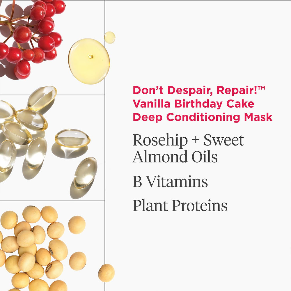 Biotin and B5 components visible in Briogeo repair mask for elasticity