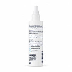 BRIOTECH HOCl spray in use, air-dry application for faster readiness