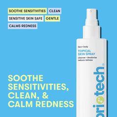 BRIOTECH HOCl facial mist demonstrates refreshing spray for redness support.
