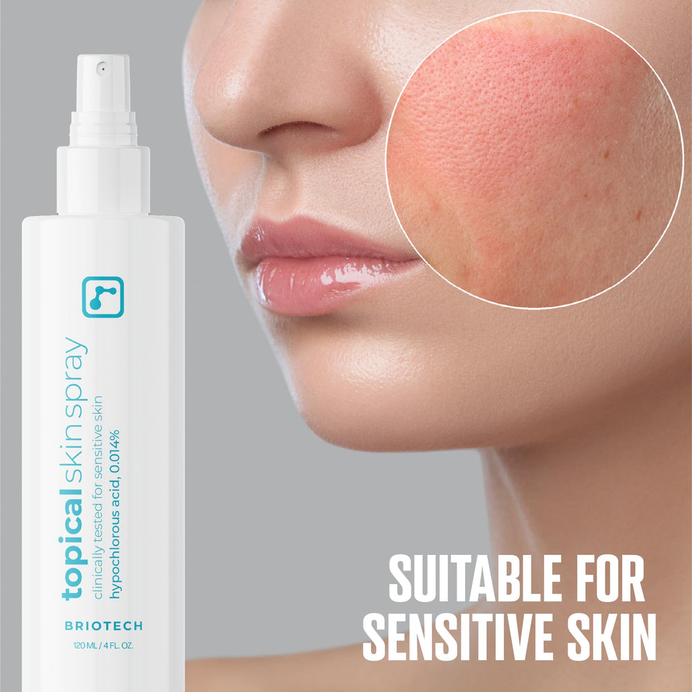 BRIOTECH full-body spray use, potential irritation relief during daily care