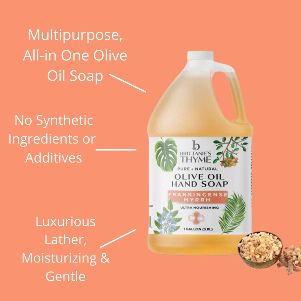 Brittanie's Thyme Castile Frankincense dish soap for eco-friendly cleaning