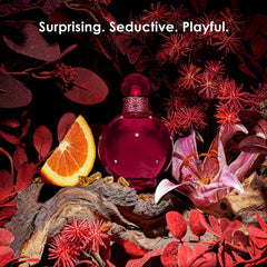 Britney Spears Hidden Fantasy bottle side view emphasizing sleek silhouette for confident wear.