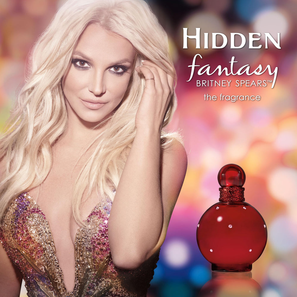 Britney Spears Hidden Fantasy floral heart note with Lily and Jasmine for captivating aura.