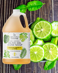 Gallon refill size reduces plastic waste with Brittanie's Bergamot Lime.