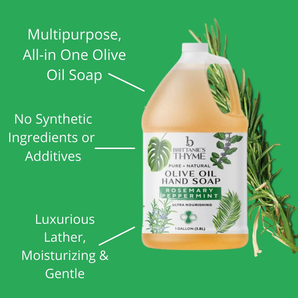 Brittanie's Thyme body wash lathering gently for sensitive skin.