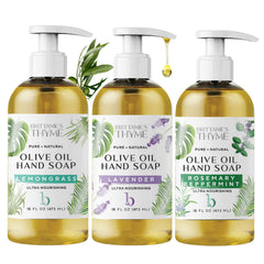 Brittanie’s Thyme lavender Castile refill provides gentle cleansing with a calming scent.