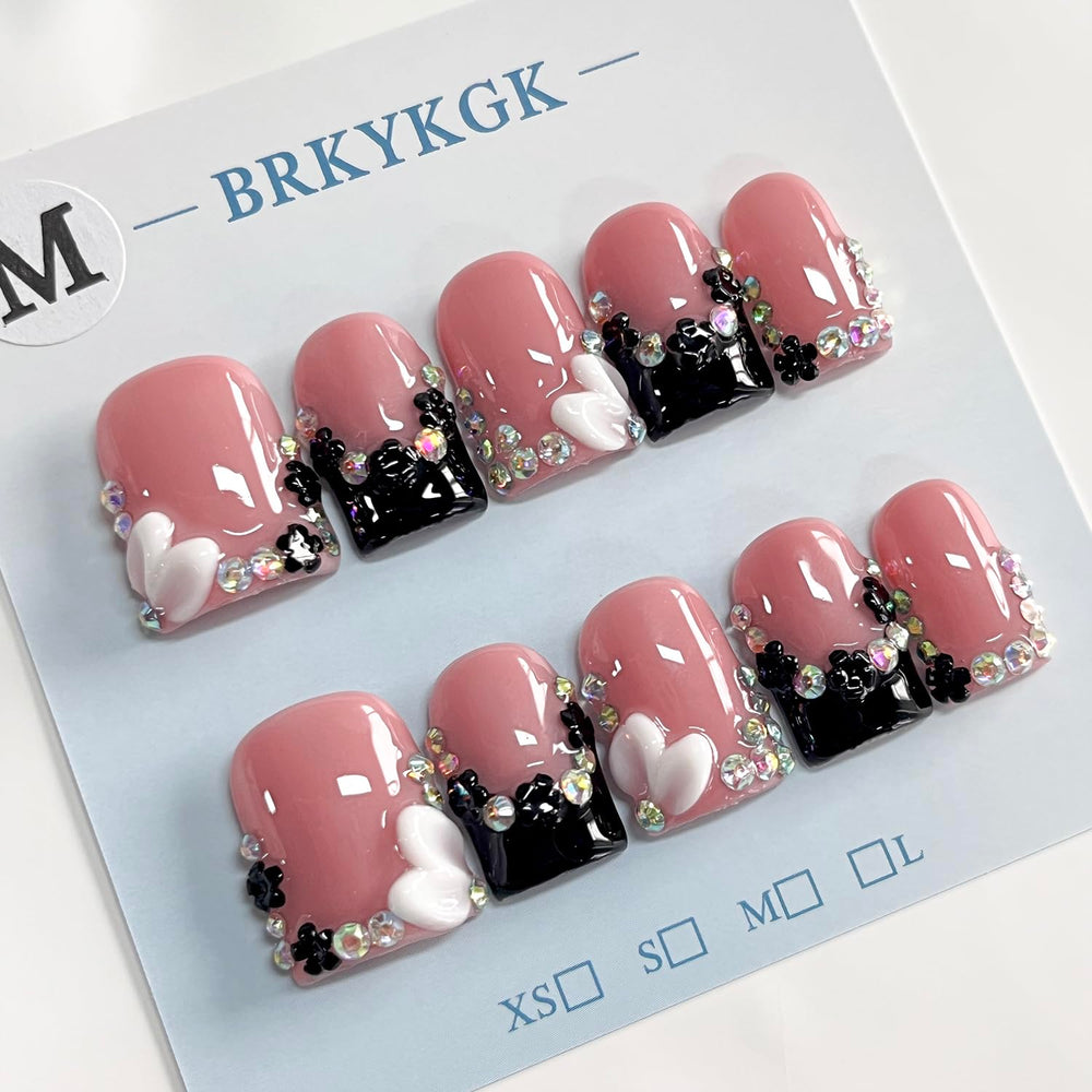 BRKYKGK handmade press-on nails with premium finish for a salon look
