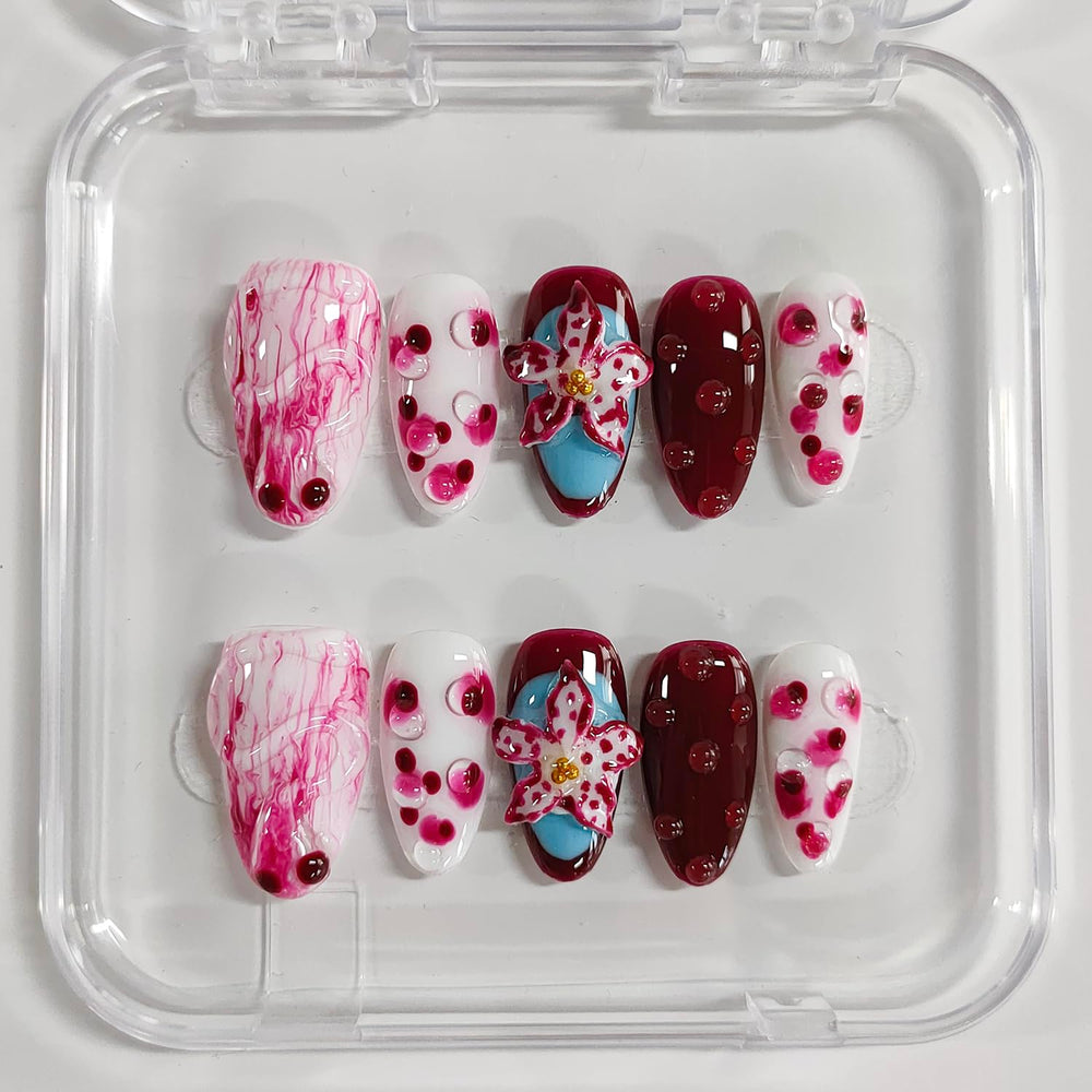 BRKYKGK thick acrylic false nails offer durable wear for busy days and events.