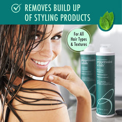 Brocato Peppermint Scrub Purifying Shampoo foamy lather during use
