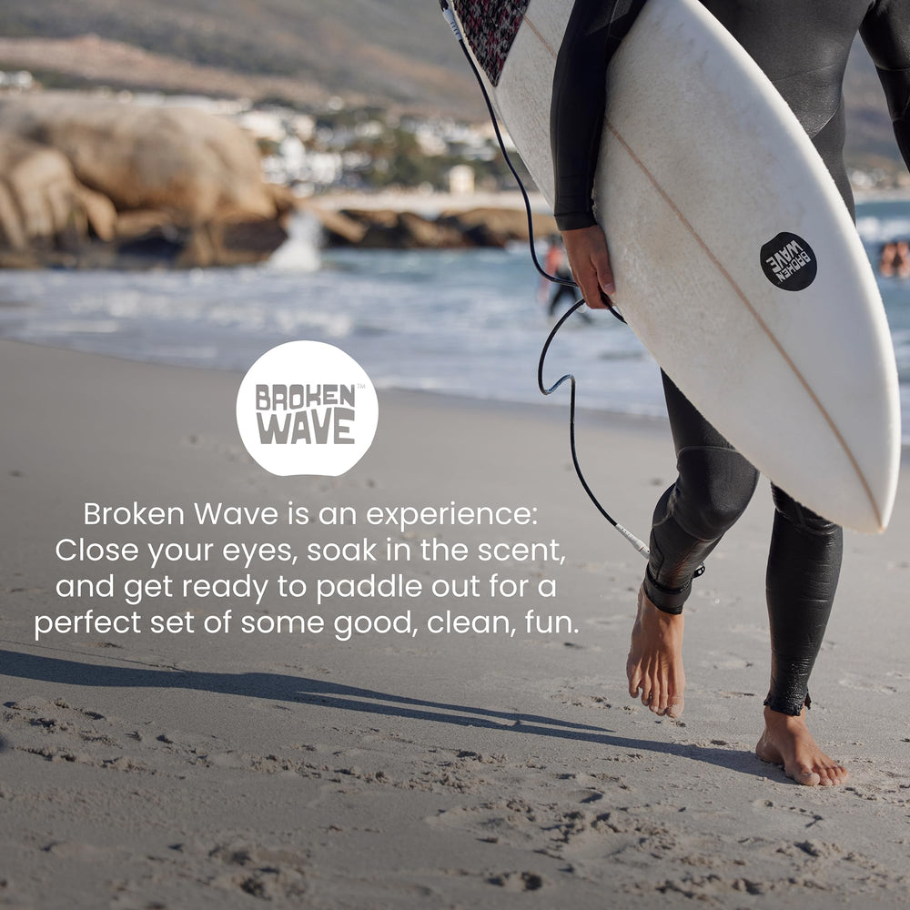 Broken Wave eco-conscious design conveys waste-reducing, planet-friendly soap.