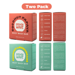 Broken Wave recyclable packaging with FSC label highlighted.