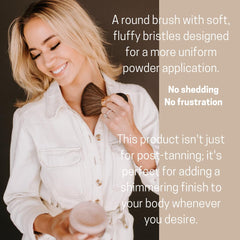 Bronze Cactus post-tan powder eliminates stickiness for comfortable wear.