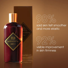 Brown Sugar Babe Marry Me Body Oil embossed label signals premium quality.