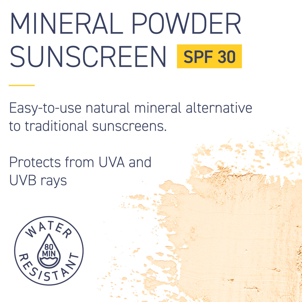 Close-up of Brush On Block applicator brush for smooth, sheer sunscreen application