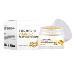 BSMKCL Turmeric + Vitamin C Eye Cream jar close-up showing a brightening formula