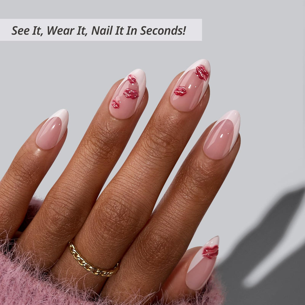BTArtbox 3D red lips nails close-up showcasing bold valentines style