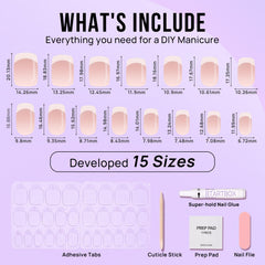 BTArtbox offers 15 nail sizes for a precise, comfortable fit across nail shapes.