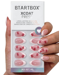 BTArtbox French Tip press-on nails for date night shine and easy application