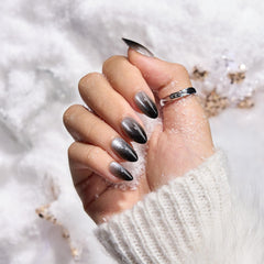 BTArtbox Grave Shine nails on finger showing natural blend and shimmer