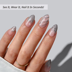 BTArtbox lamp-curable nails under UV light for quick, durable manicure
