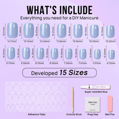 BTArtbox Ocean Glazed nails 15 sizes ensure a custom fit.