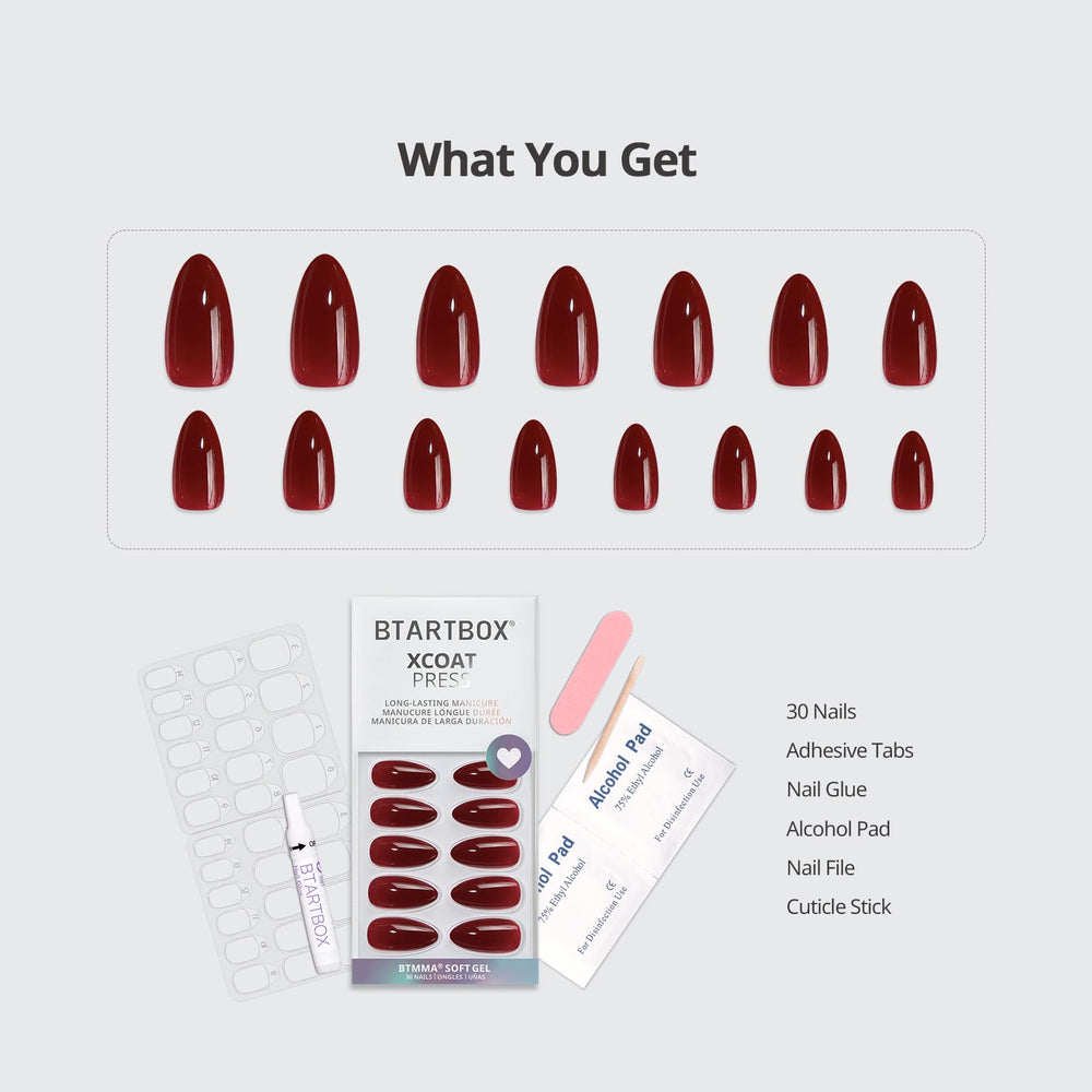 BTArtbox almond nails with seamless cuticle blending for natural look