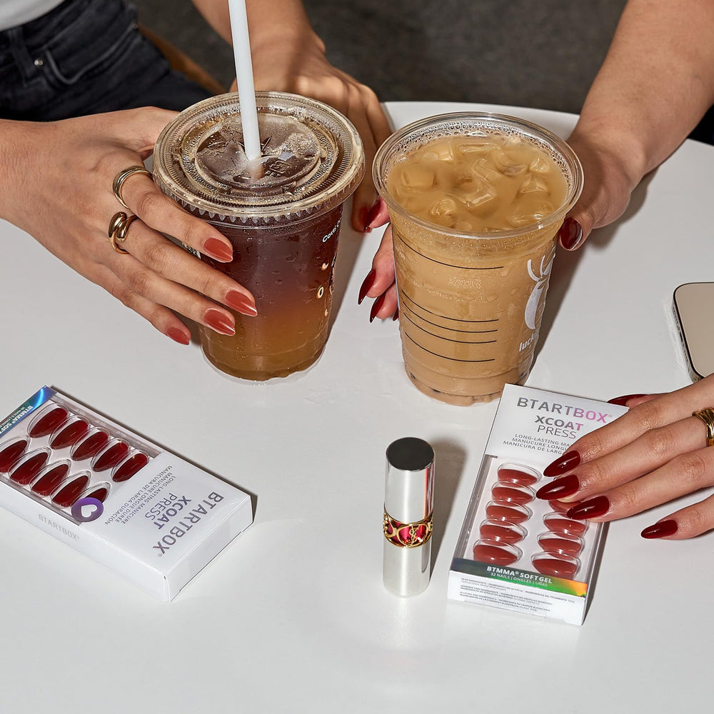BTArtbox almond nails with soft gel BT MMA for gentle, comfortable fit