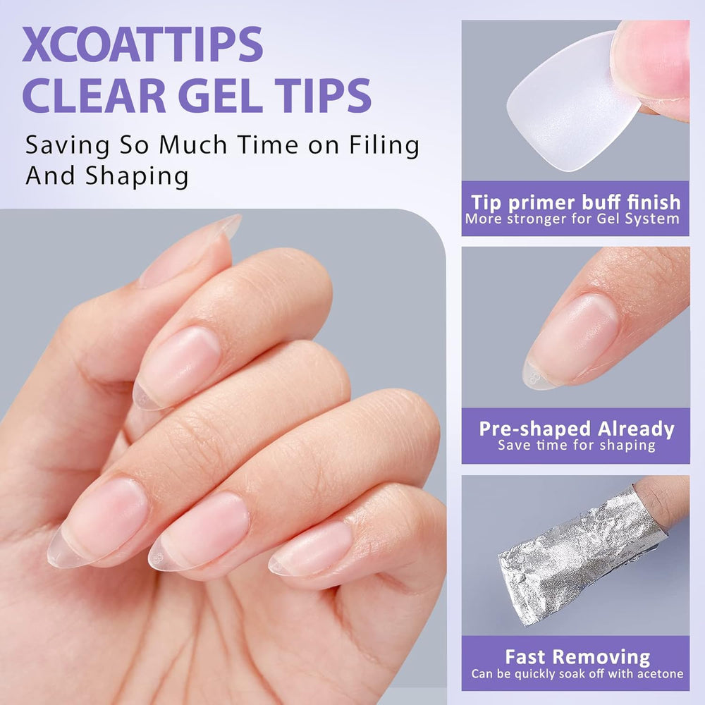 BTArtbox Almond tips bend to fit flat or curved nails for a seamless look.