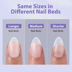 BTArtbox Soft gel tips flexible material for flat or curved nails.