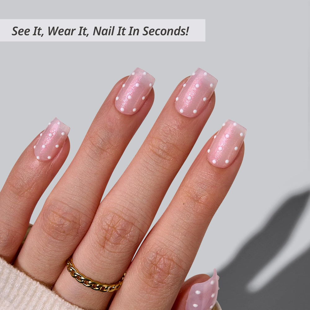 BTArtbox Sugar Pop nails side view showcasing flexible design for natural movement