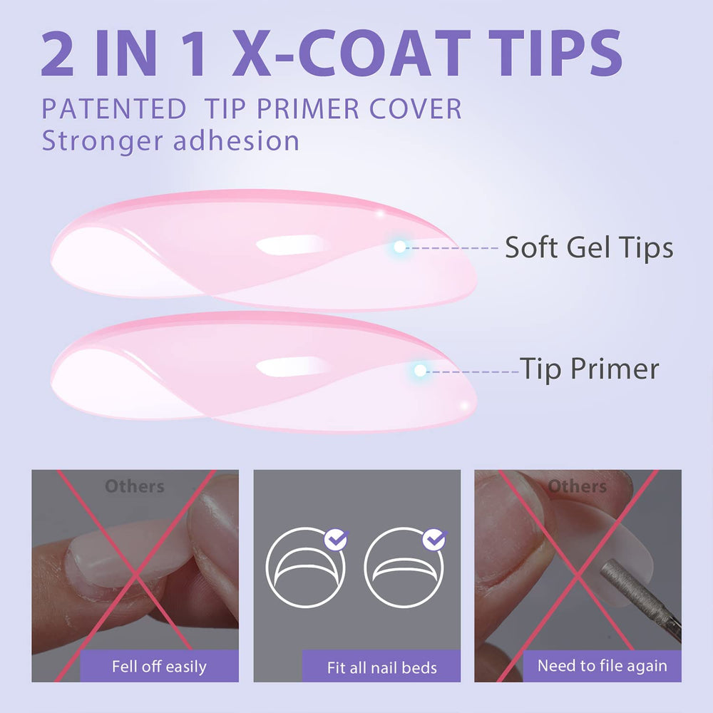 BTArtbox XCOATTIPS primer coating enhances adhesion for a tidy nail tip setup.