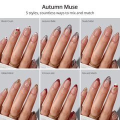 BTArtboxnails Autumn Muse design B showcases mix-and-match versatility.