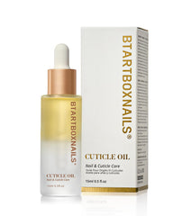 BTARTBOXNAILS cuticle oil bottle application for daily moisture and care.