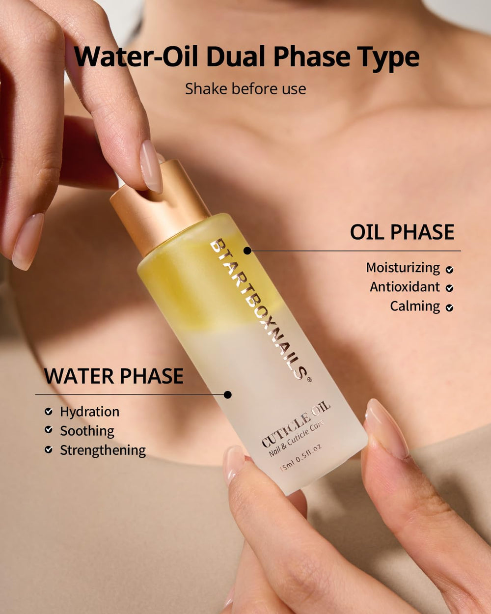 BTARTBOXNAILS ingredients list with natural oils for skin nourishment.