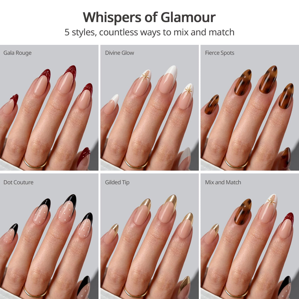 BTArtboxnails five-design mix-match showcase on nails for versatile styling.