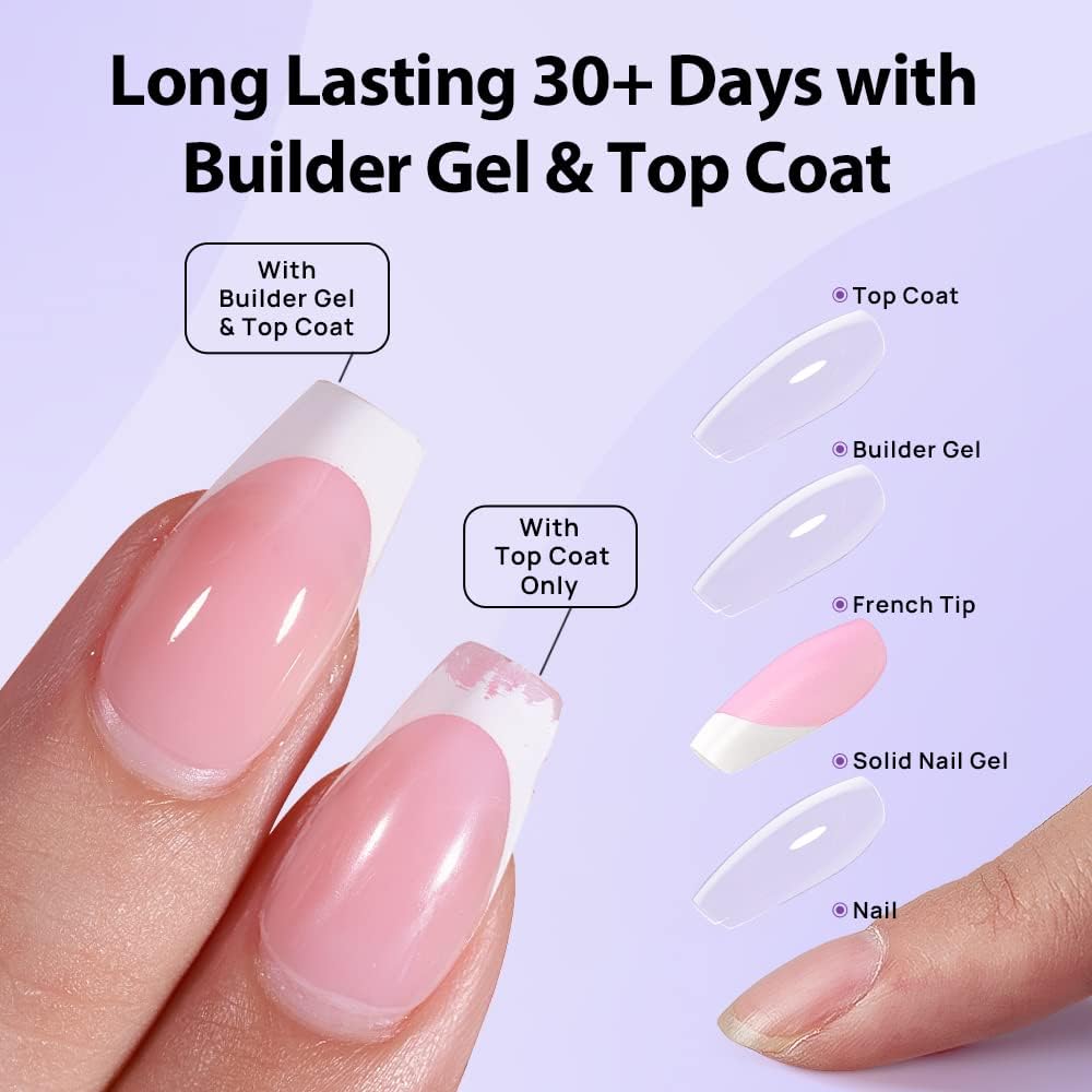 BTArtboxnails French-tip protection delivers a durable finish for long wear.
