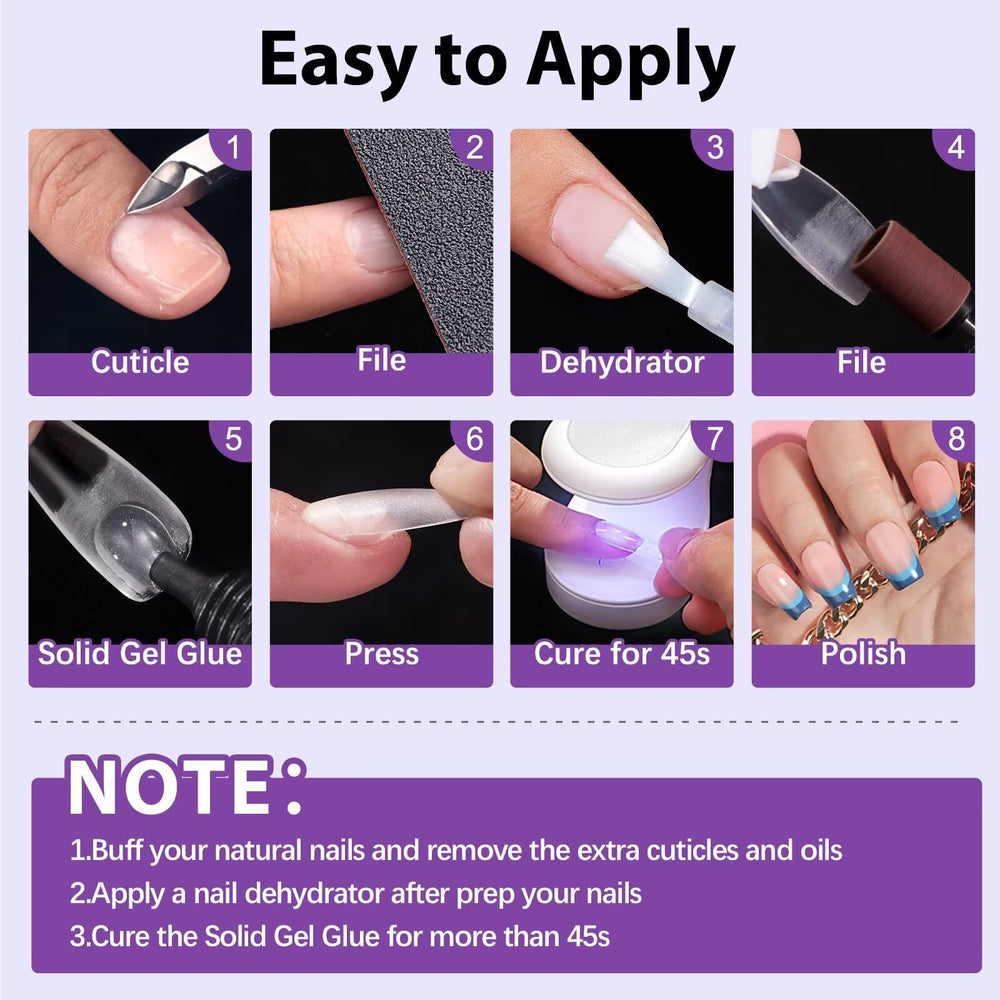 BTARTBOXNAILS solid glue gel beginner-friendly for smooth nail tip placement.