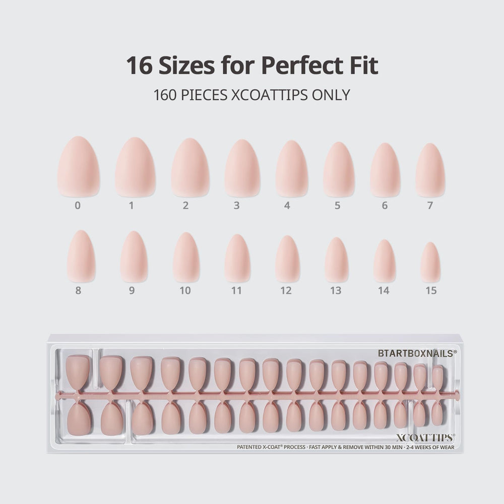 BTArtboxNails XCOATTIPS easy application with no filing, saving time.